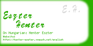 eszter henter business card